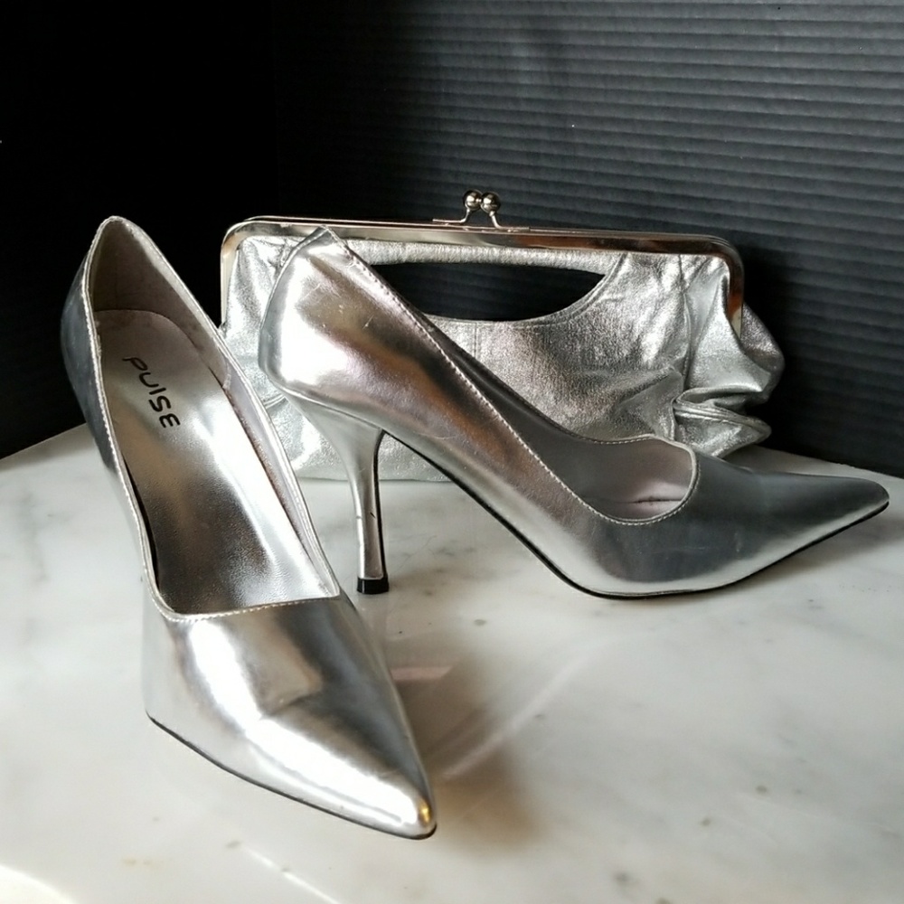 Vintage silver slippers!!!